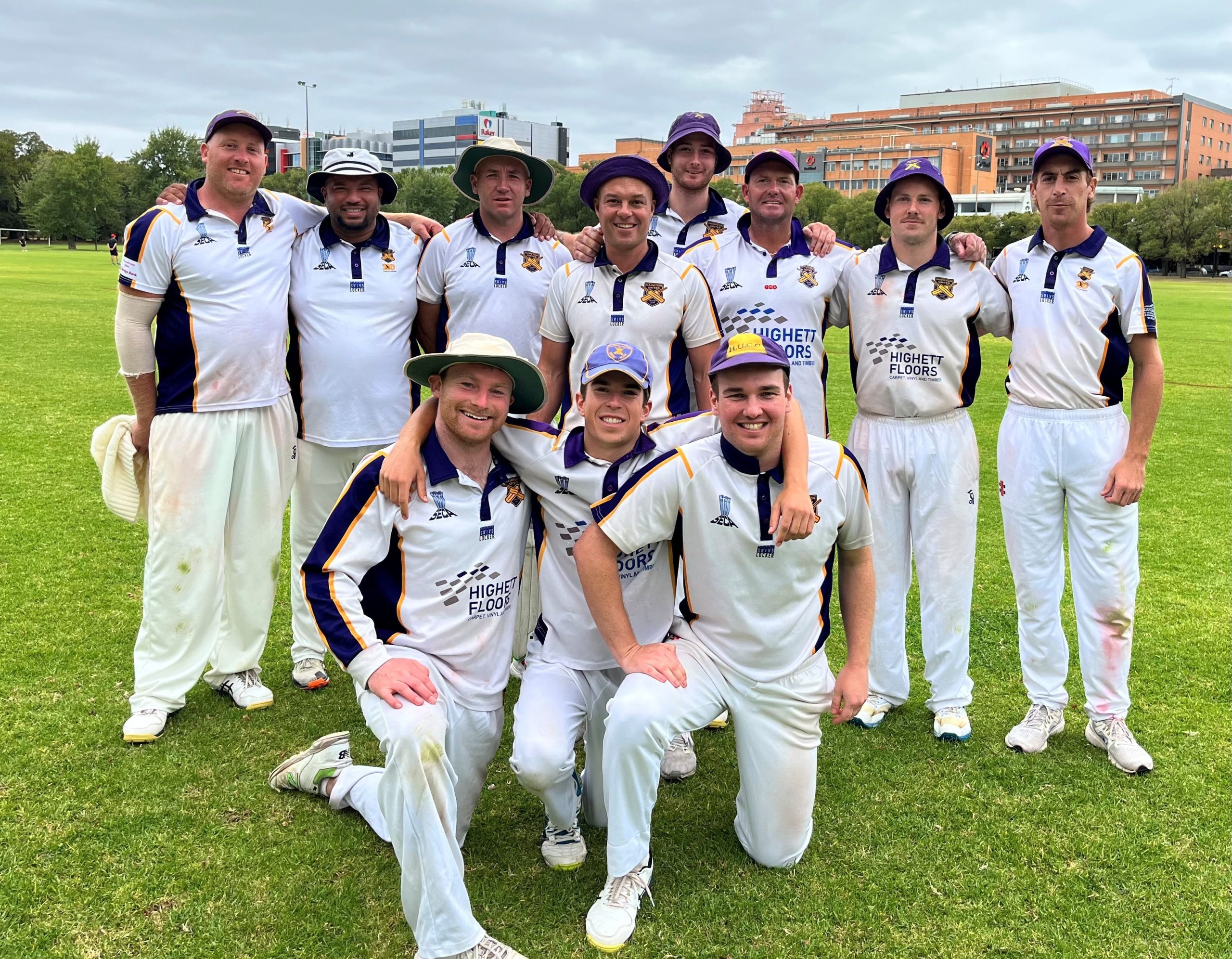 Senior cricket action at Hampton